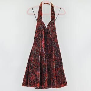 Vintage Rampage Y2K  Floral Halter Mini Dress Size XS